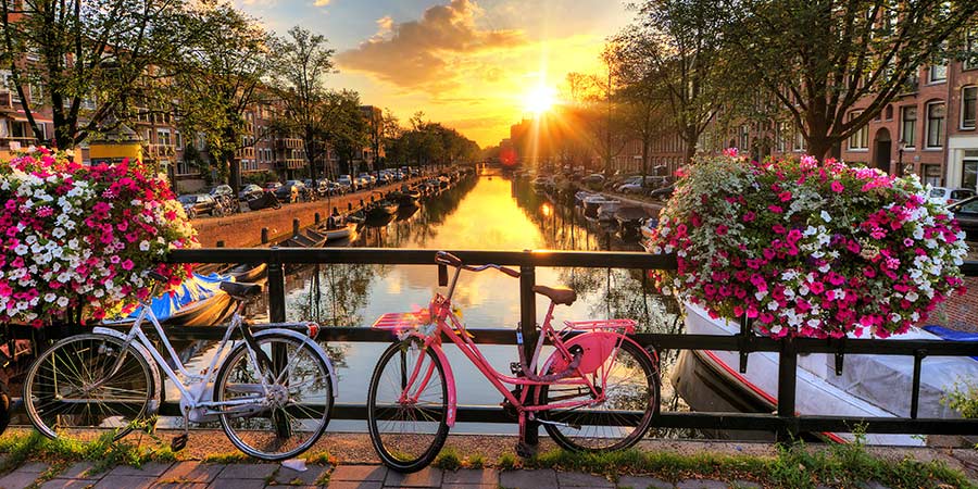 Sightseeing canal cruise of Amsterdam